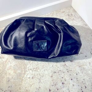 Badgley Mischa Vegan Leather frame clutch. Black